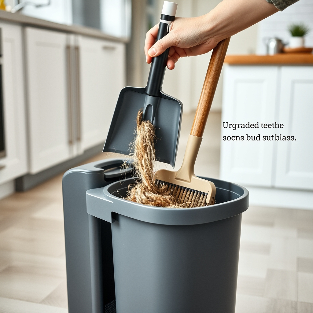 broom dustpan in action