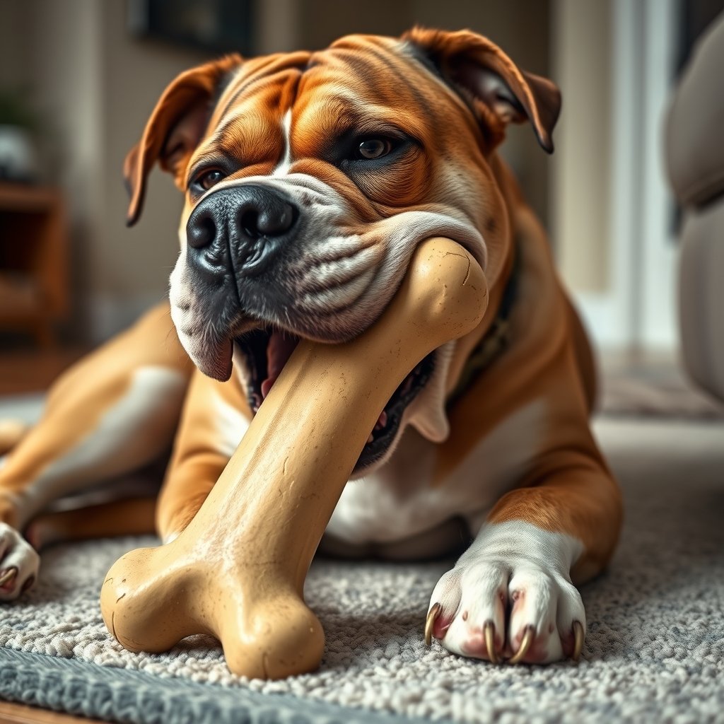 dog chew in action