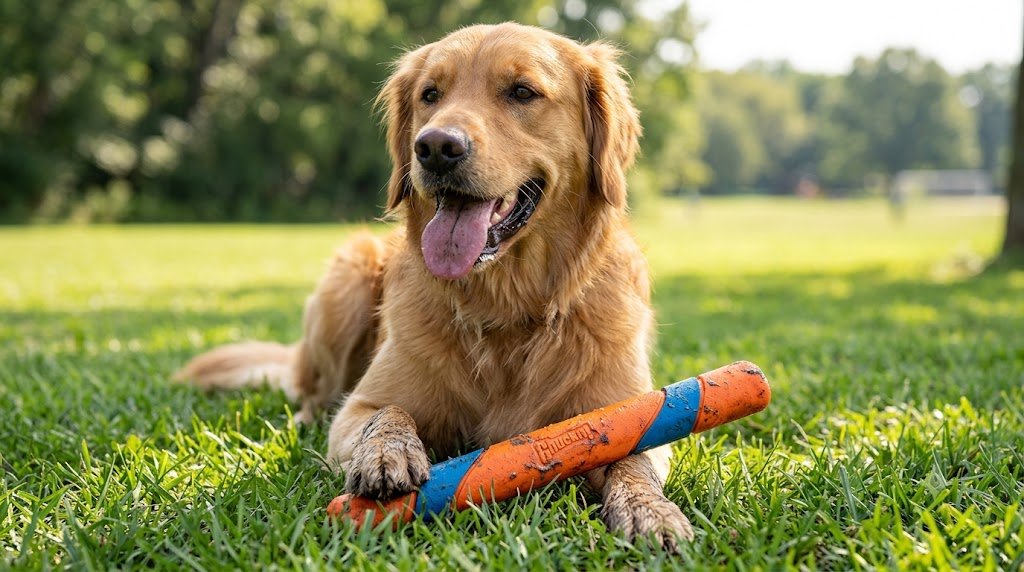dog toy in action