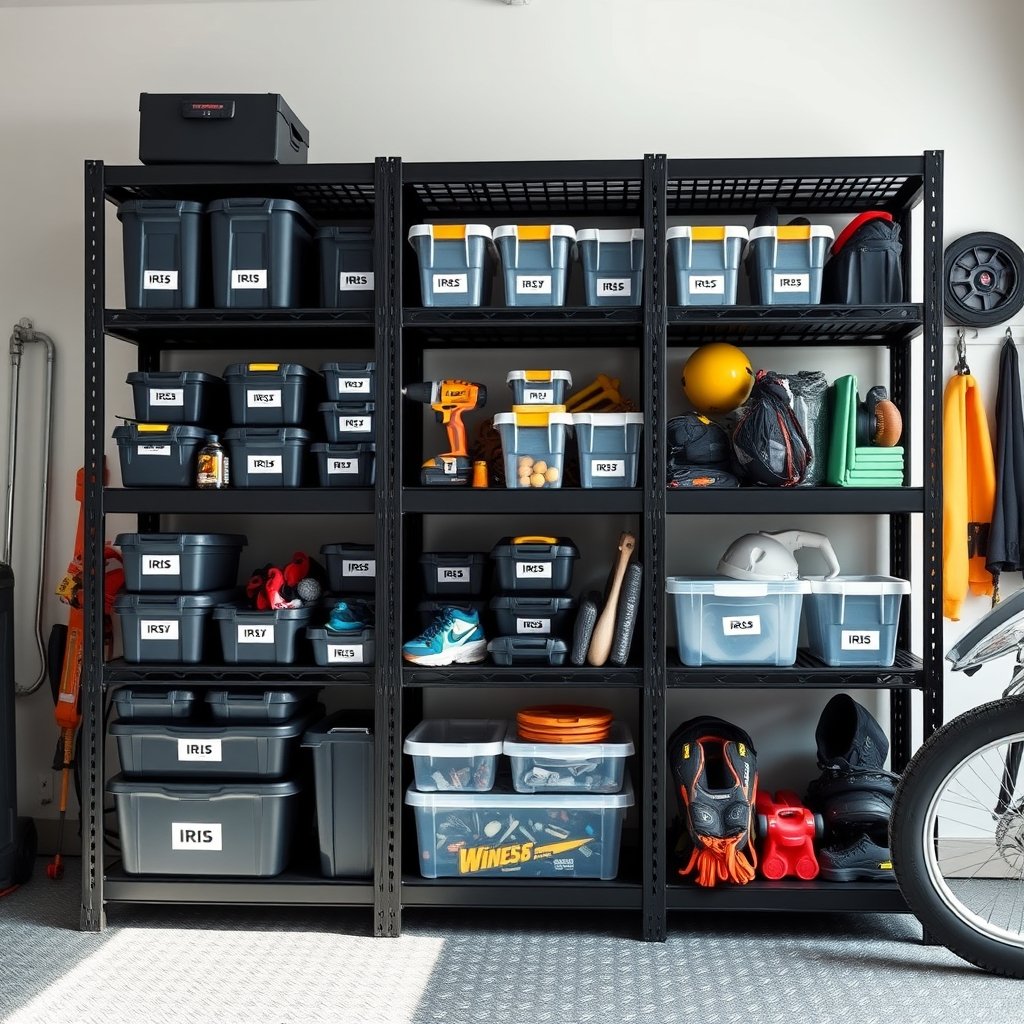 garage shelving in action