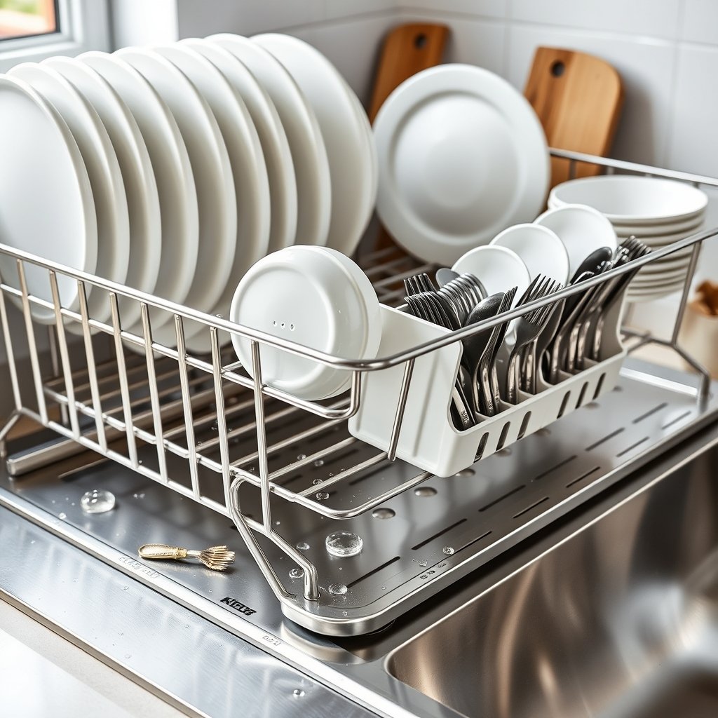 dish rack in action